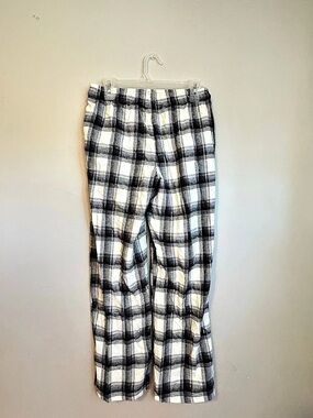 GAP Women’s Plaid Pajama Pants Size S Black White Gold Metallic Lounge Pants
